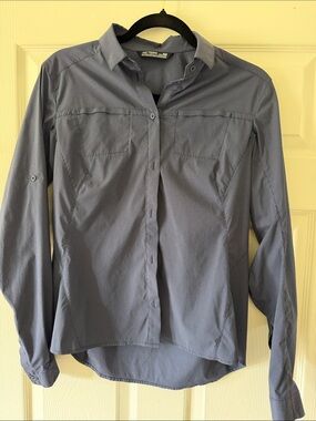 Arc'teryx women’s  Long-Sleeve Button-Down Shirt - Gray Blue
